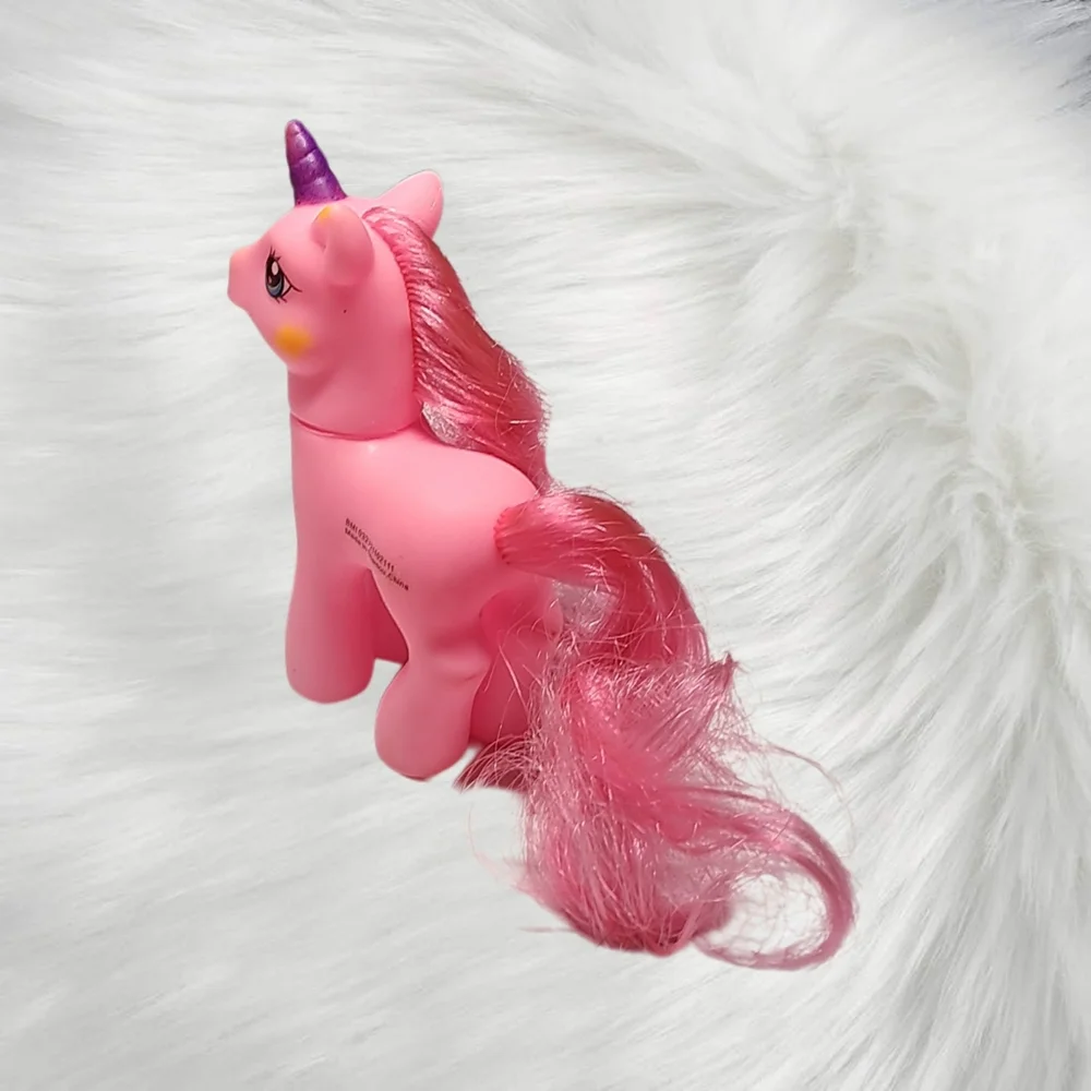 My Pink Pegasus Unicorn Figurine with Purple Horn